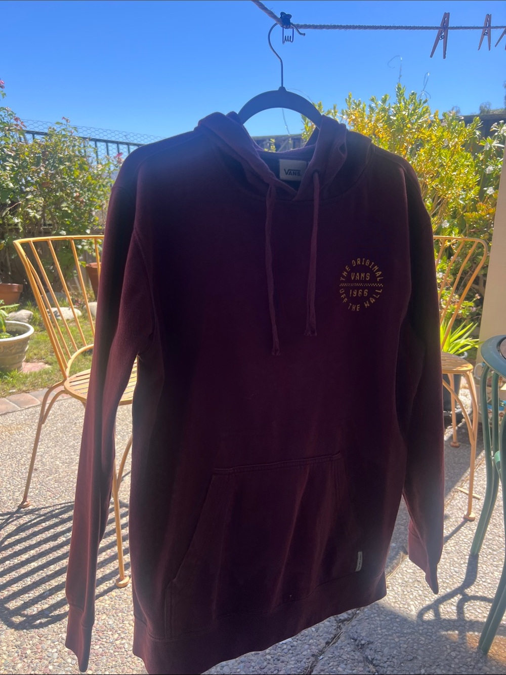 Vans Men's Burgundy Crewneck Hoodie Pullover